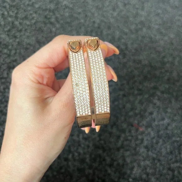 Swarovski rose gold studded bangle - Picture 5 of 5